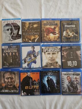 NWT BlueRay DVD Bundle of 12 Action Fantasy Suspense